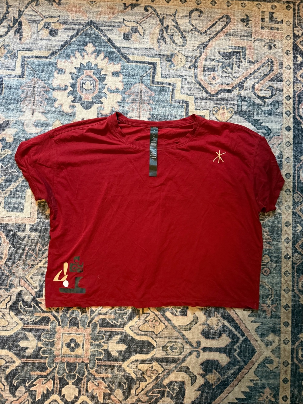 Lululemon Olympics Red Cropped Tee Calgary edition